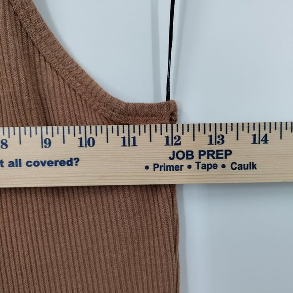 Forever 21Ribbed Mock Neck Midi Knit Dress Taupe Color,  Medium - Picture 8 of 10